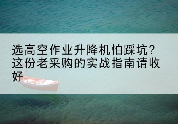 巍山高空作业升降机厂家推荐-选高空作业升降机怕踩坑？这份老采购的实战指南请收好